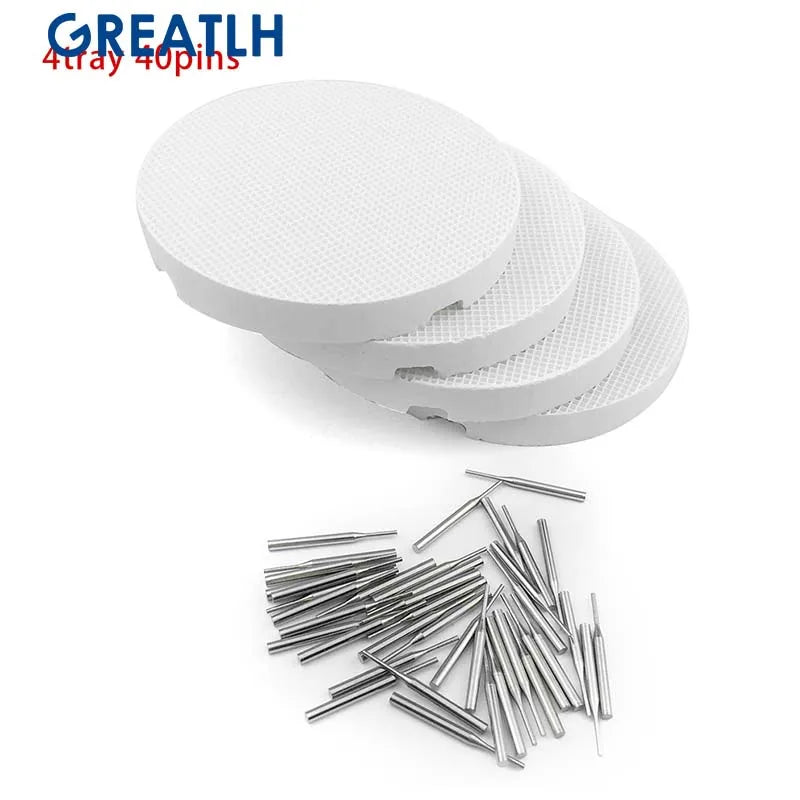 Dental Lab Honeycomb Round Firing Trays with Metal Pins Dental Technician Supplies