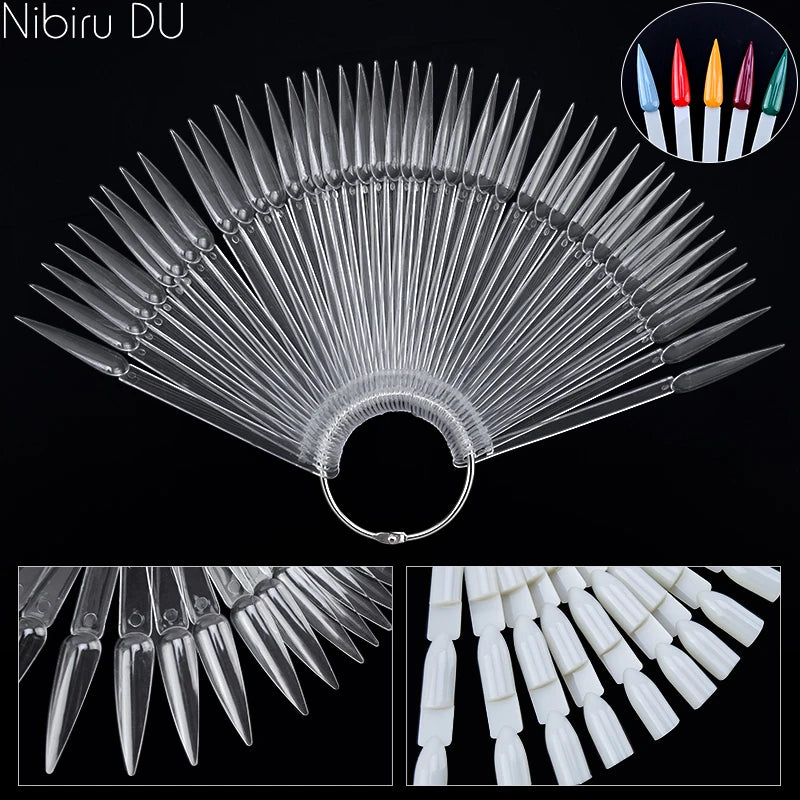 False Nail Tips Color Card Practice Display Showing Shelf Tools Buckle Ring Manicure DIY Nail Display Nail Art Practice tool