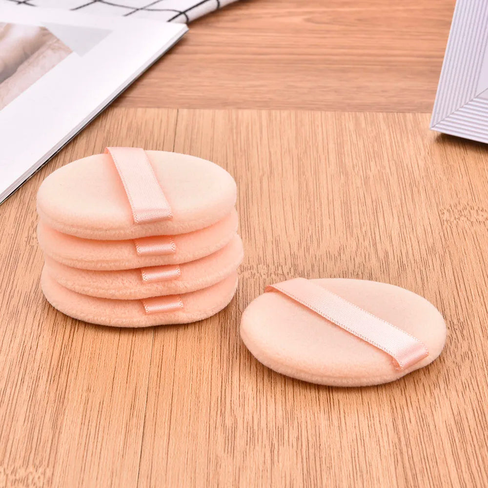 5/10 Pcs Round Shape Facial Powder Foundation Puff Professional Portable Soft Cosmetic Puff Makeup Foundation Sponge Beauty Tool