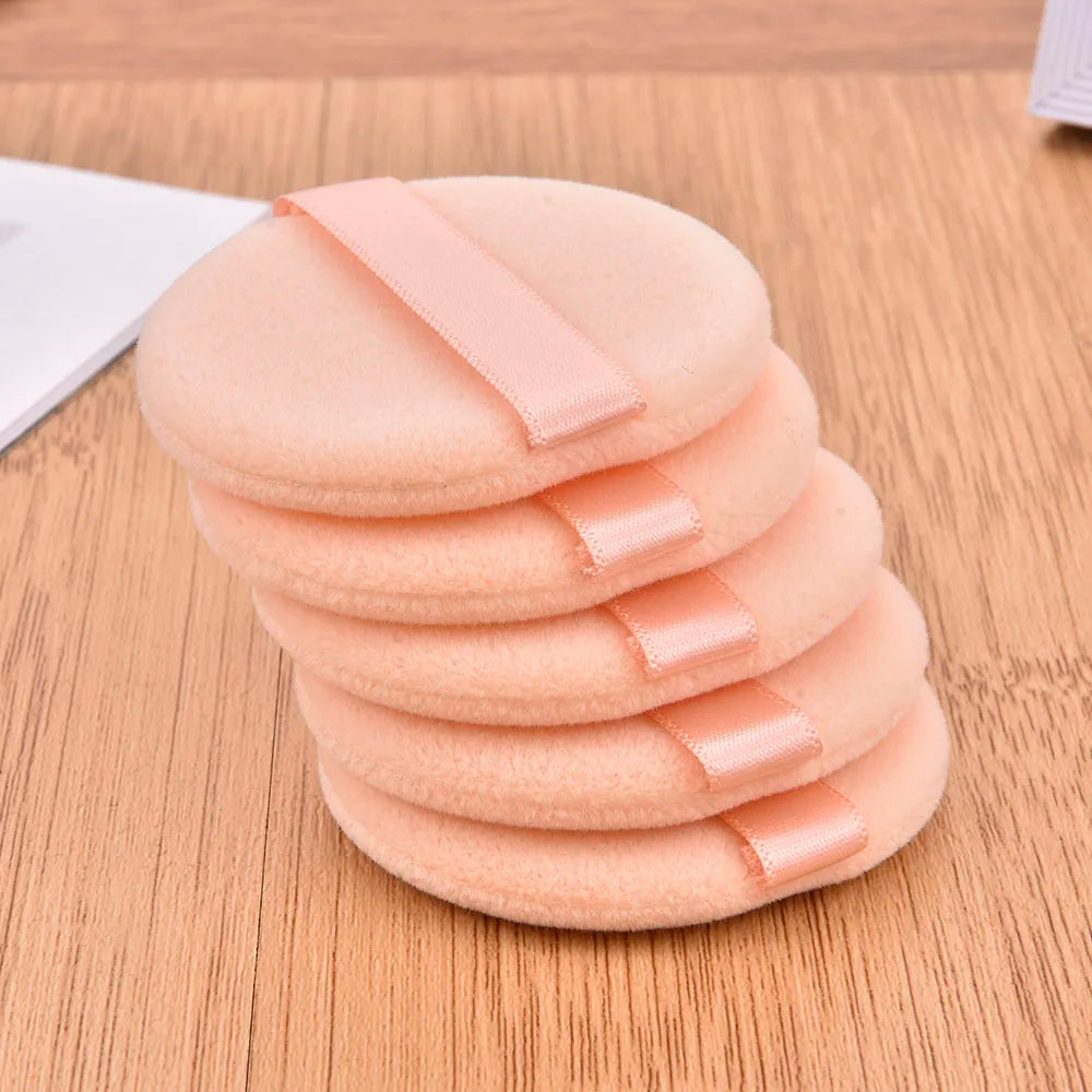 5/10 Pcs Round Shape Facial Powder Foundation Puff Professional Portable Soft Cosmetic Puff Makeup Foundation Sponge Beauty Tool