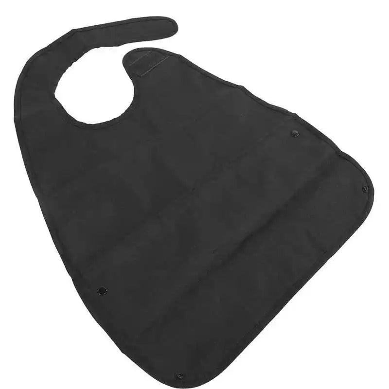 Adult Bibs Waterproof Soft Apron Adult Poly Bibs Long Clothing Protector for Elderly Patient Health Care Tool Black