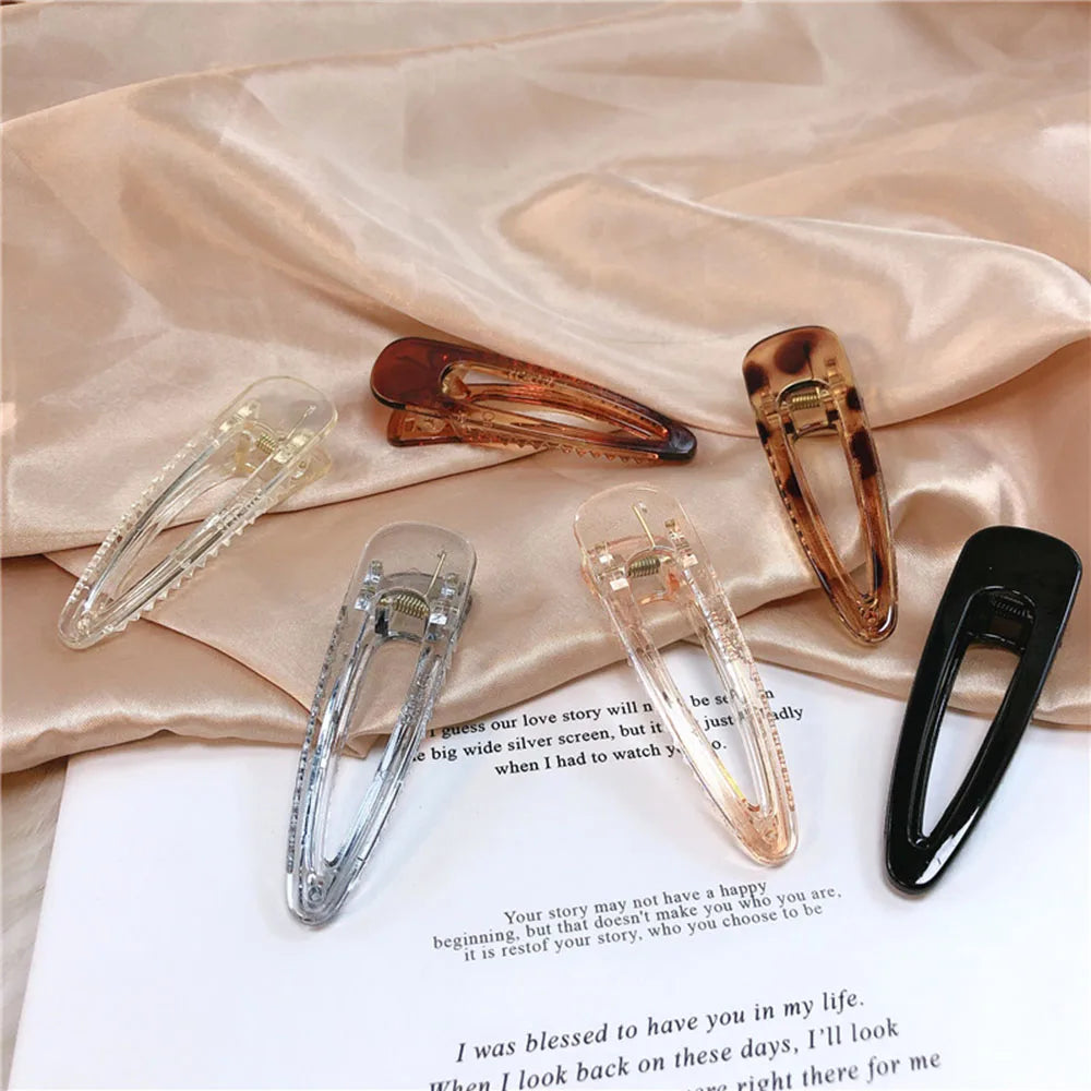 Simple Hair Clips Transparent Size Hairpin Top Duckbill Clip Styling Tools Barrettes for Women Girls