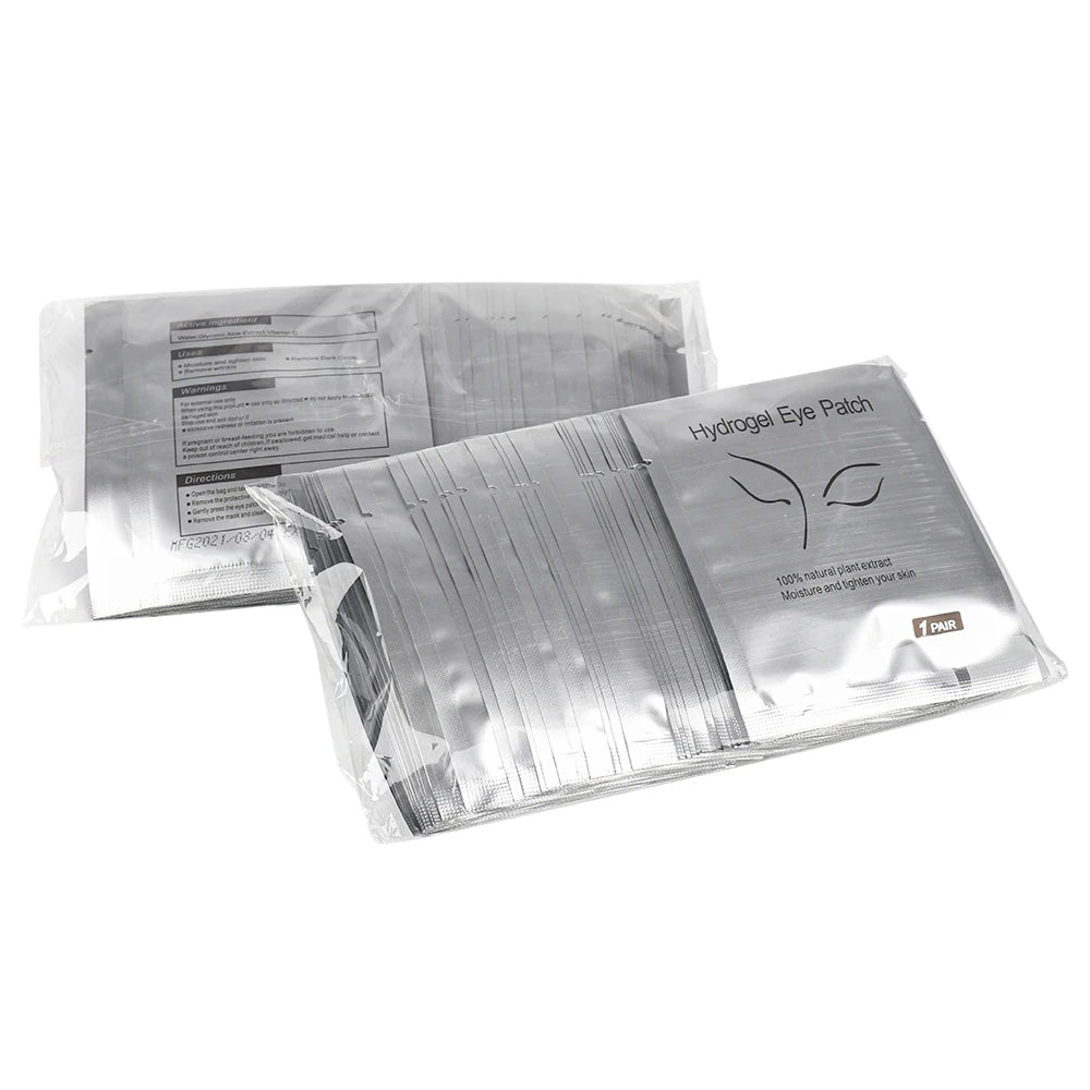 50/100 Pairs Eyelash Extension Patches Under Eyelid Isolation Nonwoven Collagen Hydrogel Care Pad Grafting Eyelash Eye Patch