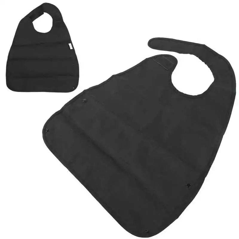 Adult Bibs Waterproof Soft Apron Adult Poly Bibs Long Clothing Protector for Elderly Patient Health Care Tool Black