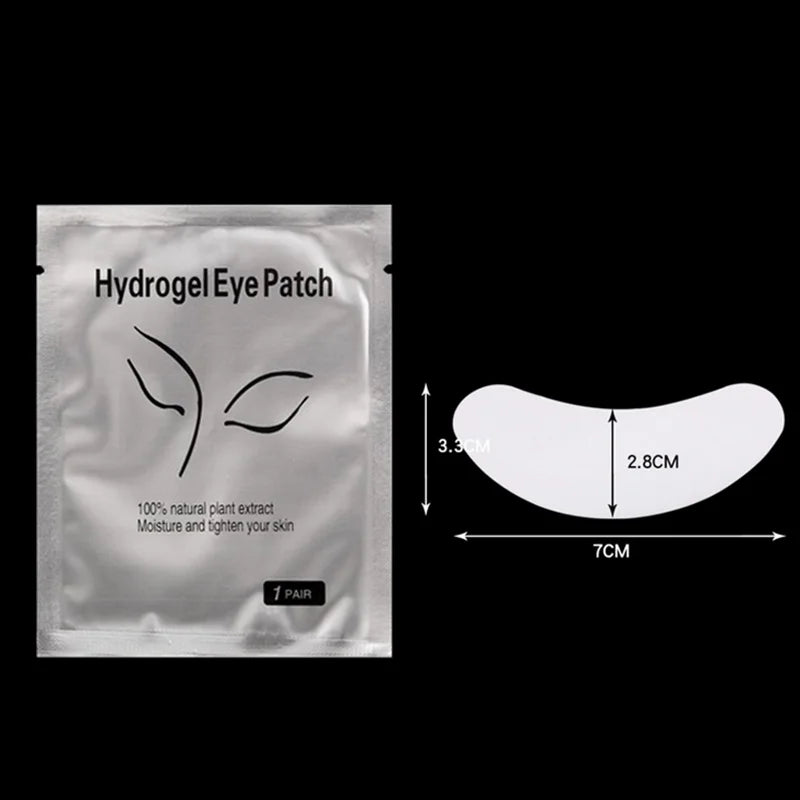 50/100 Pairs Eyelash Extension Patches Under Eyelid Isolation Nonwoven Collagen Hydrogel Care Pad Grafting Eyelash Eye Patch