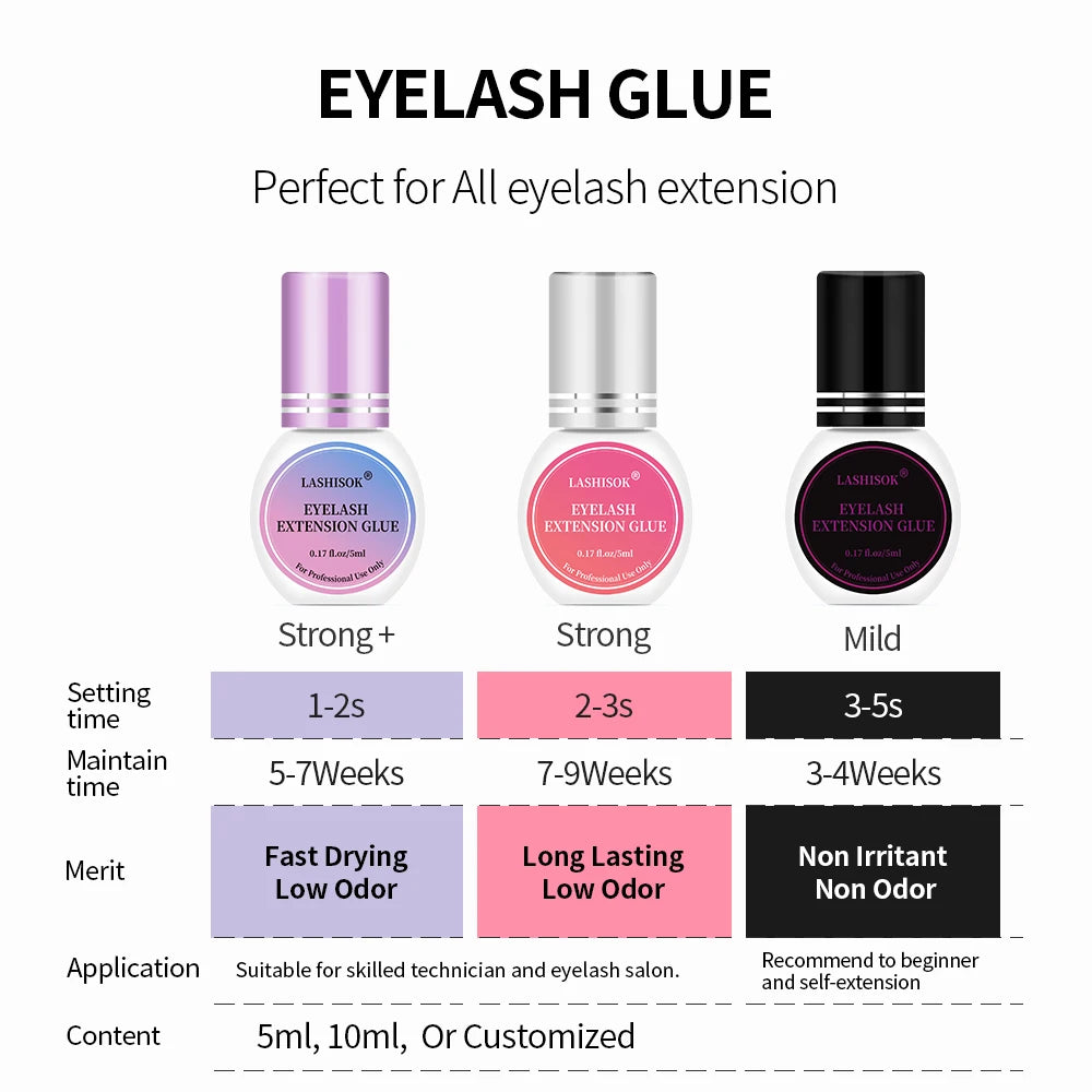 Eyelash Extension Glue Non Odor No Smell Fast Drying Long Lasting Lashes Adhesive Low Smell Mink Eyelash Glue