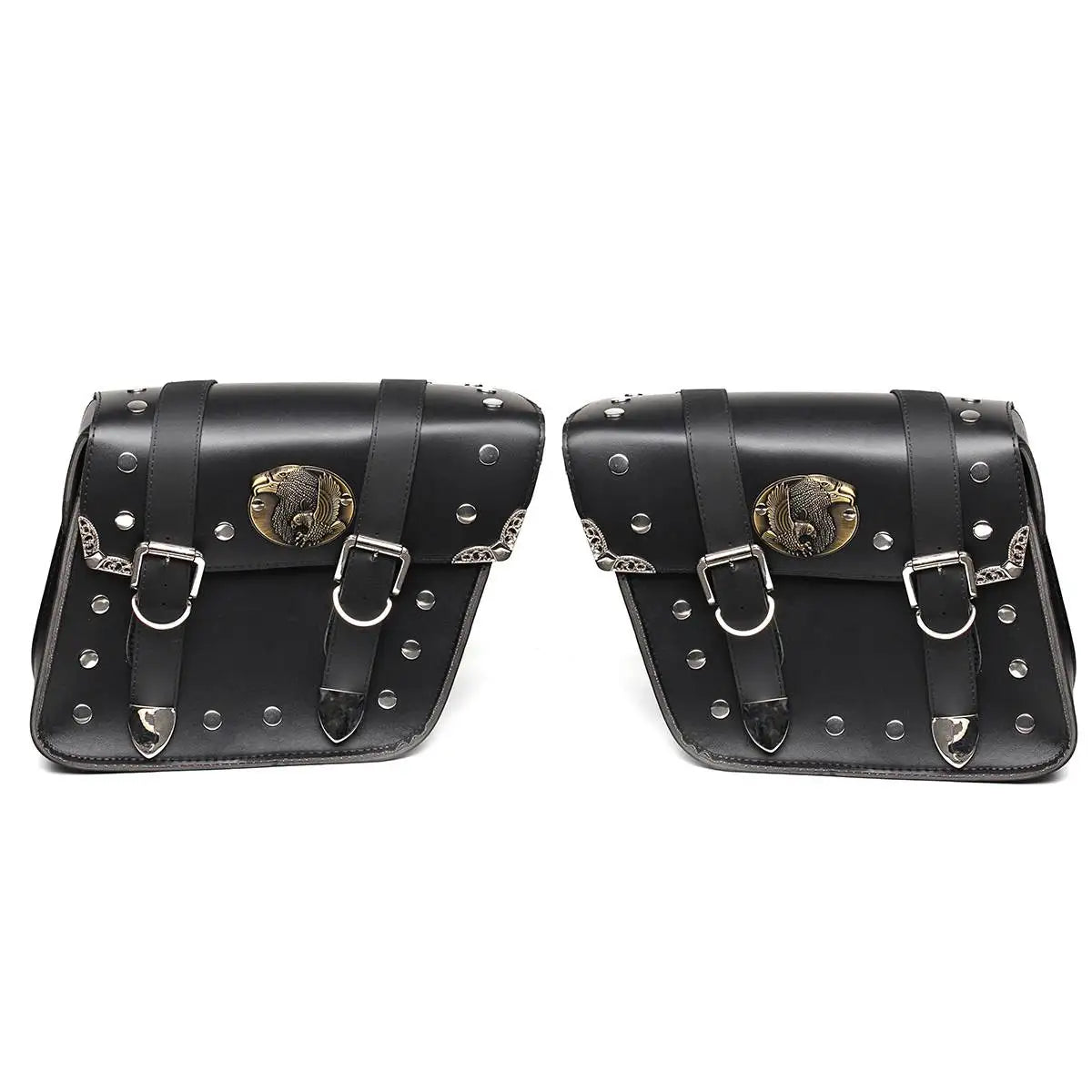 Universal Motorcycle Saddlebags Side Tool Pouch PU Leather Luggage Storage Bags Saddle Bags For Honda/Yamaha/Suzuki