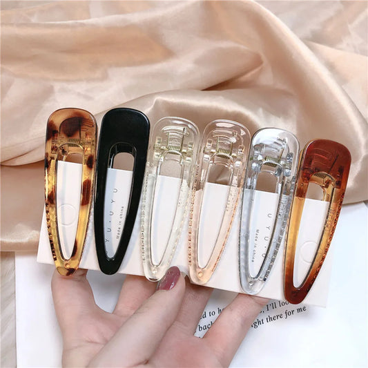 Simple Hair Clips Transparent Size Hairpin Top Duckbill Clip Styling Tools Barrettes for Women Girls