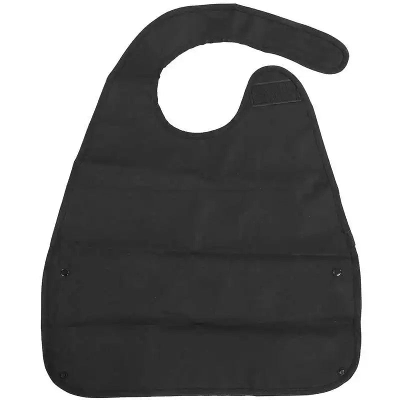 Adult Bibs Waterproof Soft Apron Adult Poly Bibs Long Clothing Protector for Elderly Patient Health Care Tool Black