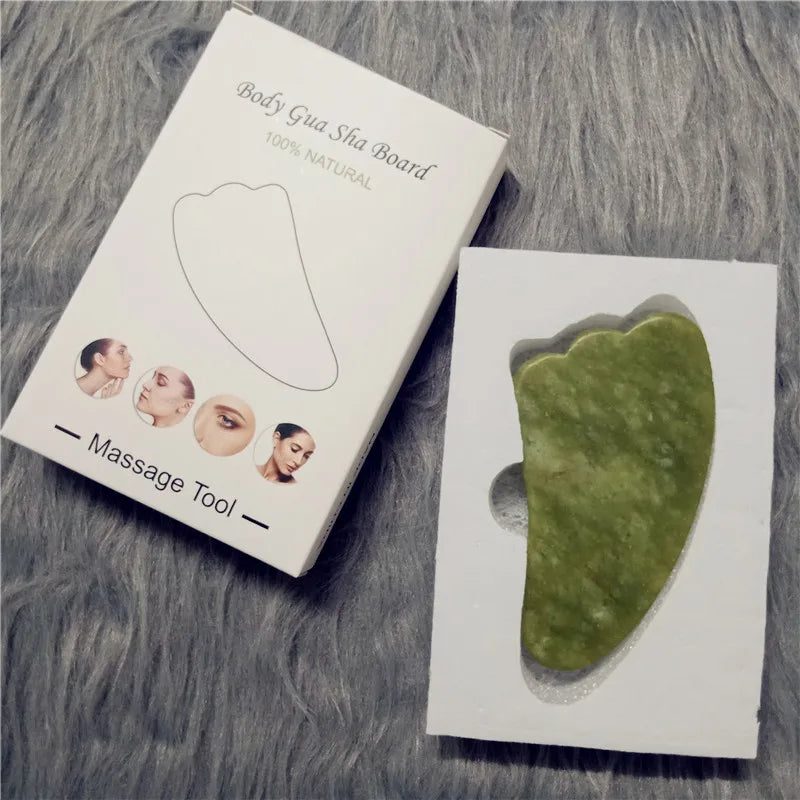 Natural Jade Scraper Gua Sha Board Massage Rose Quartz Jade Guasha Stone For Face Neck Skin Lifting Beauty Health Massage Tools