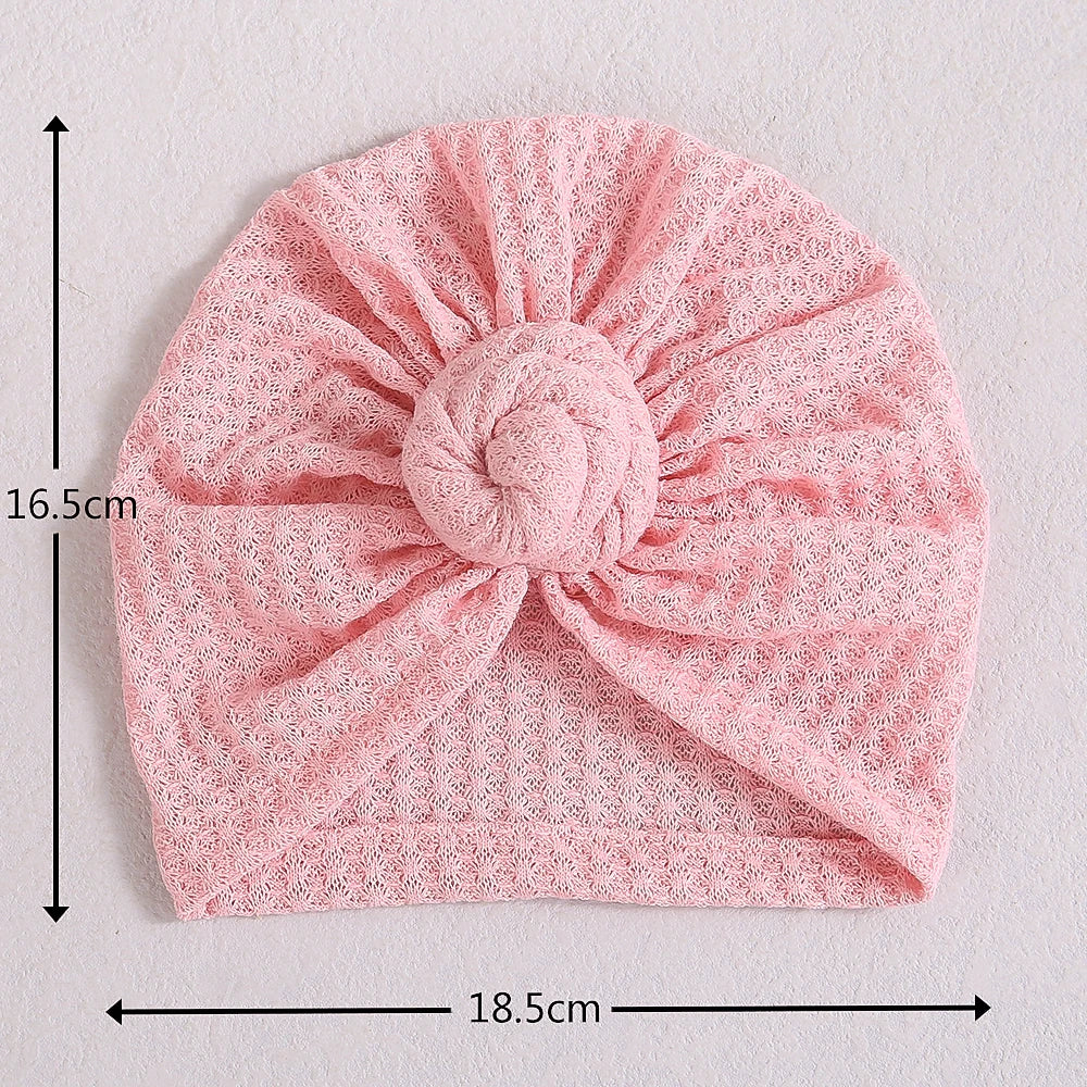 Infant Turban Baby Girl Headband Donut Newborn Hat Soft Cotton Head Wraps Turbans for Babies Toddler Beanie Cap Baby Accessories