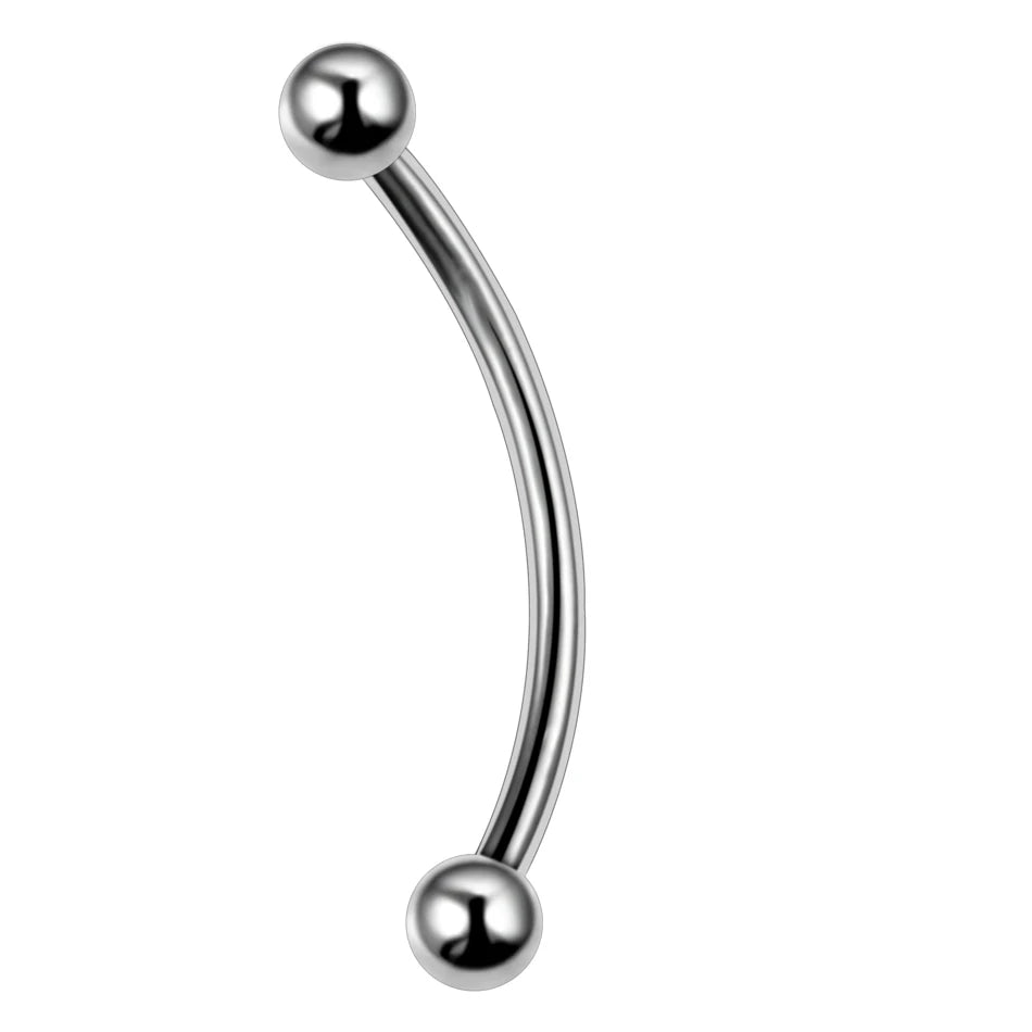 1Pc G23 Titanium Eyebrow Banana Piercing Ring Curved Barbell Lip Tongue Ring Helix Rook Earring Cartilage Tragus Body Jewelry