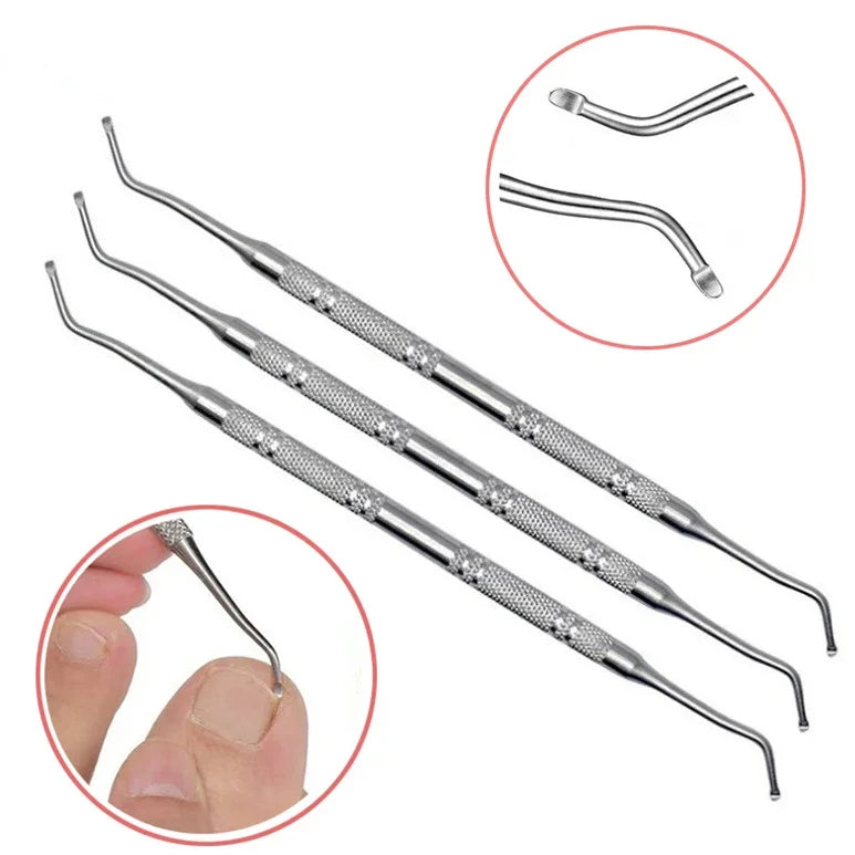 1pcs Toe Nail File Foot Nail Care Hook Ingrown Double Ended Ingrown Toe Correction Lifter File Manicure Pedicure Toenails Clean