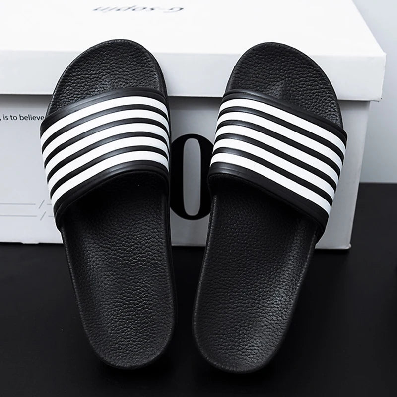 Slippers Men Women Summer High Quality Couples Chunky Soft Mules Slides Beach Shoe Flip Flops Casual Slipper Clogs Family Size