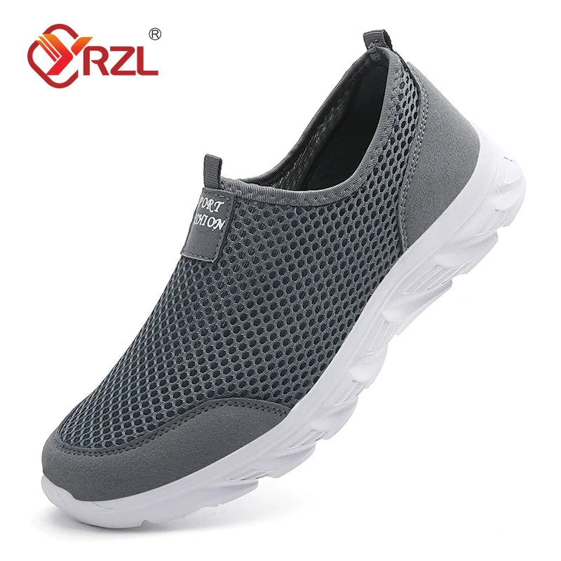 YRZL New Running Shoes for Men Breathable Sports Shoes Light Weight Fashion Summer Breathable Sneakers for Men Plus Size 38-46