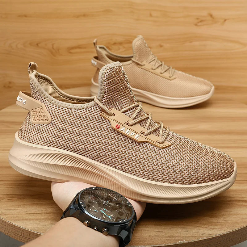 New Men Fashion Soft Casual Shoes Brand Breathable Mesh Shoes Non-slip Male High Quality Footwear Men's Sport Walking Sneakers