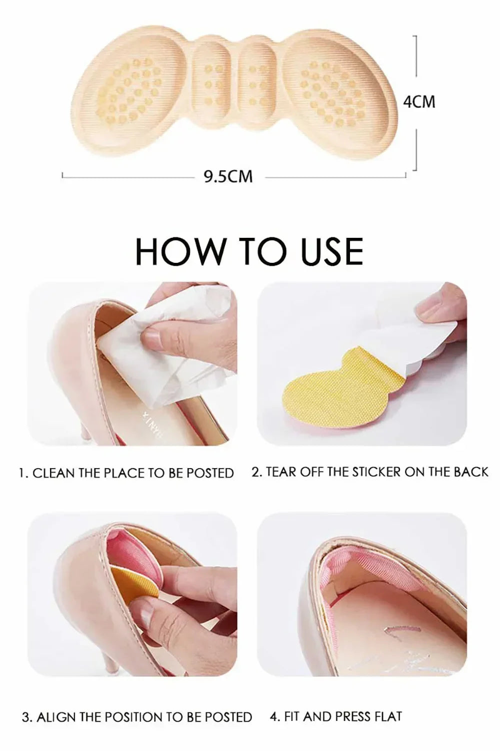 Women Insoles for Shoes High Heel Pad Adjust Size Adhesive Heels Pads Liner Grips Protector Sticker Pain Relief Foot Care Insert