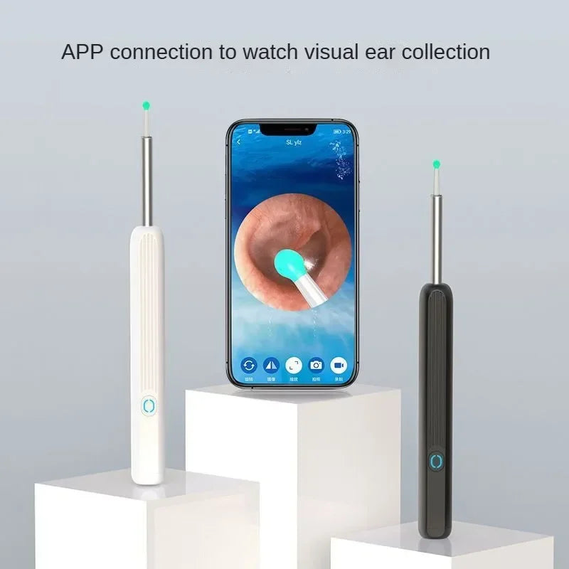 Wireless Wi-fi Visual Ear Cleaner Otoscope Ear Wax Ear with Ear 1296P HD Cleaning Kit Removal Sticks Endoscope Camera Tool Kit