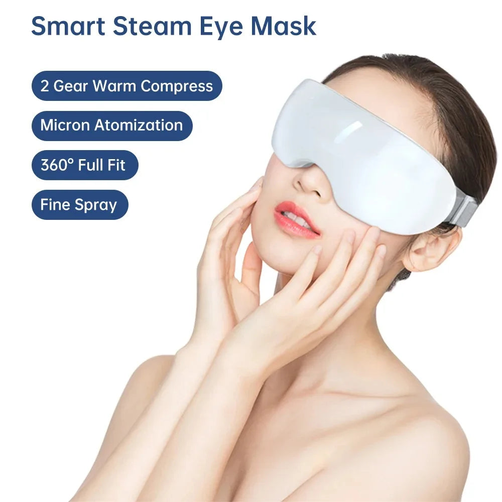 Electric Nano Steam Eye Massager With Hot Compress For Dry Eye Strain Atomizing Massage Eye Fatigue Dark Circles Relief