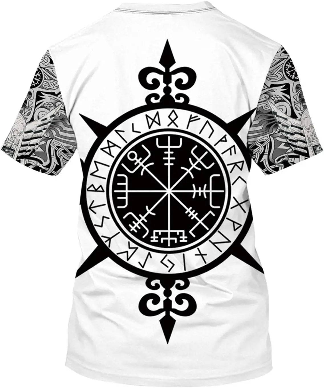 Men's Vikings T Shirt Tops Novelty 3D Print Norse Mythology Pullover Tee Luxury clothing men oversized t shirt top