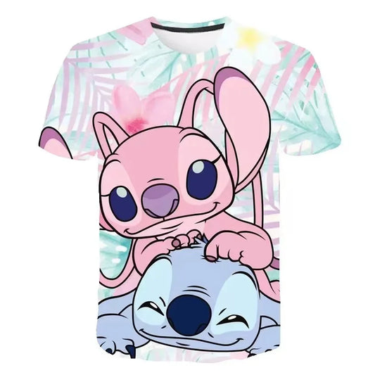 New Summer Children Disney Stitch T-shirt Disney Stitch T Shirt Disney Stitch Anime Cartoons Casual Clothes Kid Girl Boy Top Tee