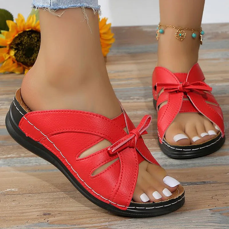 Women's Sandals Summer 2024 Shoes For Women Low Heels Sandals Casual Slippers Summer Zapatos Mujer Elegant Wedge Heeled Shoes