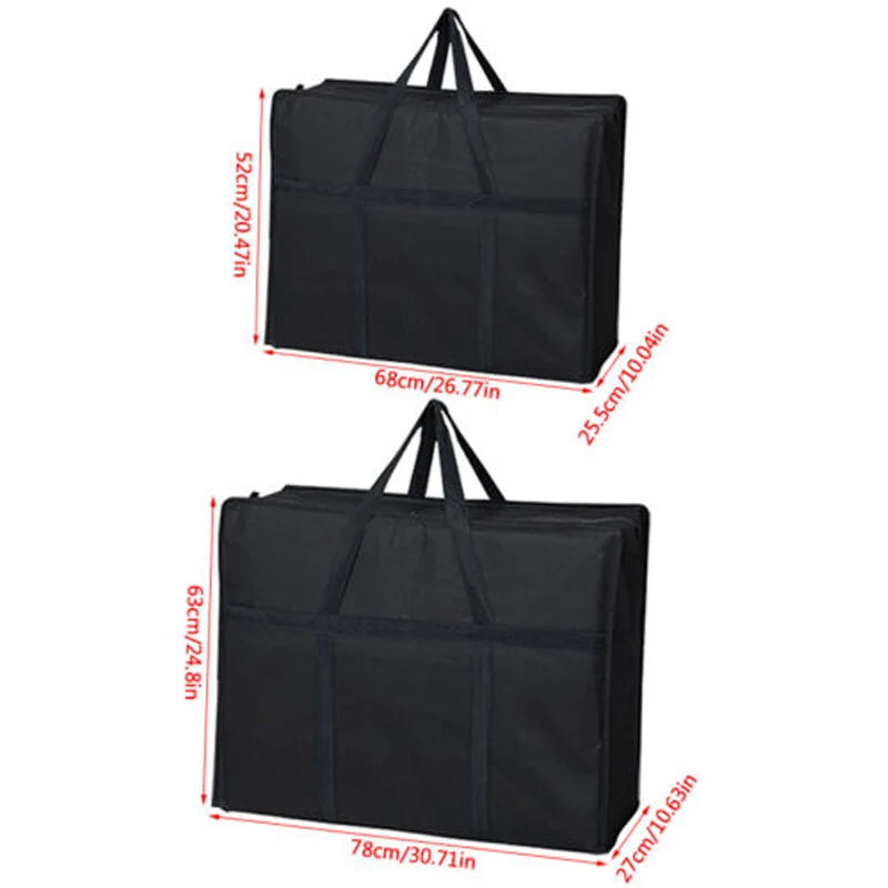 Black Heavy Duty Waterproof Oxford Cloth Storage Bag Garden Furniture Set Covers Outdoor Cushion folding Chair Scooter Organizer