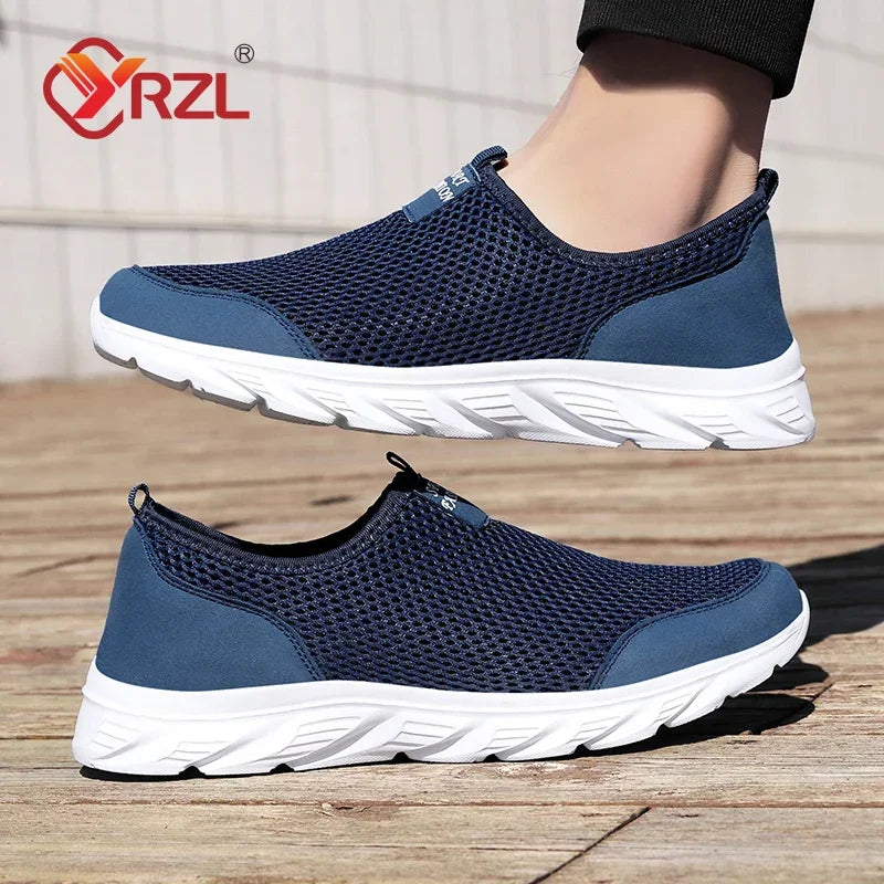 YRZL New Running Shoes for Men Breathable Sports Shoes Light Weight Fashion Summer Breathable Sneakers for Men Plus Size 38-46