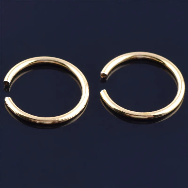 Fashion 40Pcs Colorful Stainless Steel Nose Rings Piercing Lip Hoop Piercing Jewelry New