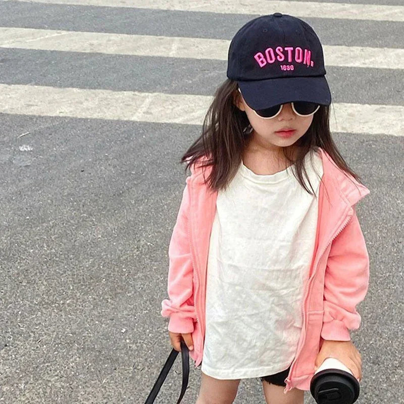 Children Quick Drying Baseball Cap Adjustable Girl Boy Summer Baby Sun Hats letter Print Snapback Caps Kids Sunscreen Visors Hat