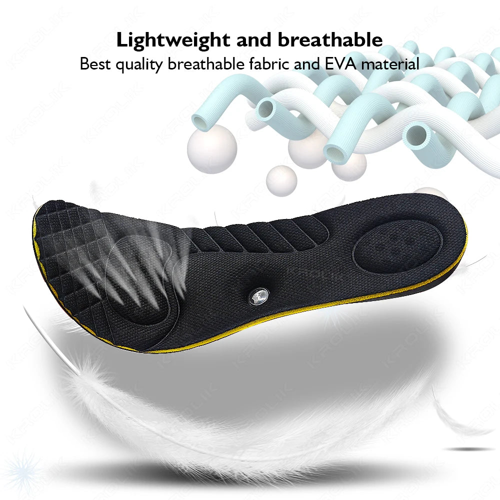 KROLIK EVA Magnet Elevator Insole Invisible Height Increase Insoles 2/3/4/5CM Insert Foot Massage Sports Warm Full Pad Unisex