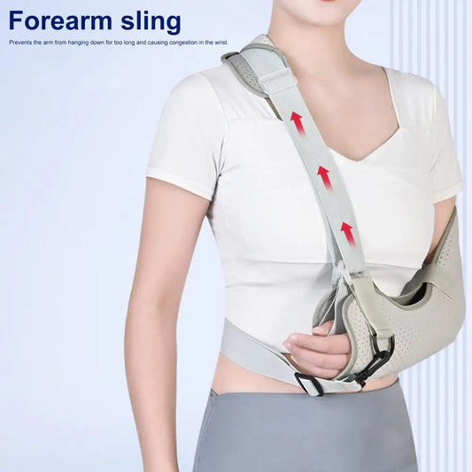 Fracture Protective Shoulder Brace Adjustable Universal Fit Forearm Sling for Children Wrist Elbow Forearm Support