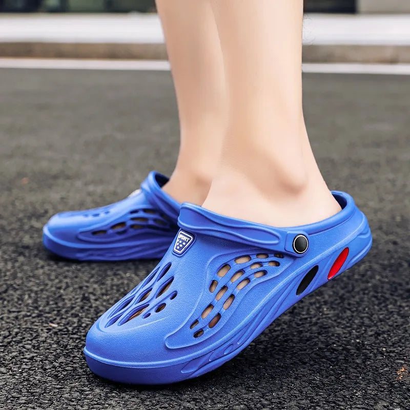 47 Size Summer Men Sandals Light EVA Men's Casual Shoes Hole Shoes Clogs Lovers Home Garden Outdoor Male Beach Flat Slippers