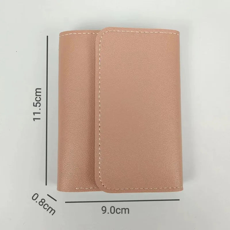 Women Short Wallets PU Leather Slim Simple Female Coin Purse Card Holder Quality Small Ladies Student Wallet Hasp Mini Clutch