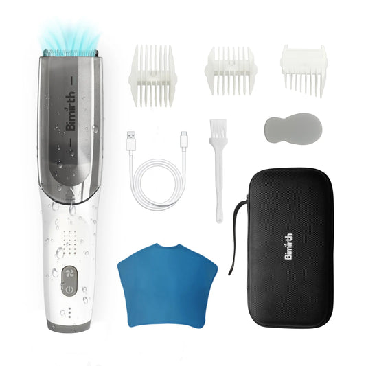 Haircut Kit Cordless Vacuum Hair Clipper Low Noise Waterproof Rechargeable Battery Haircut Hair Clipper for Boys Kids