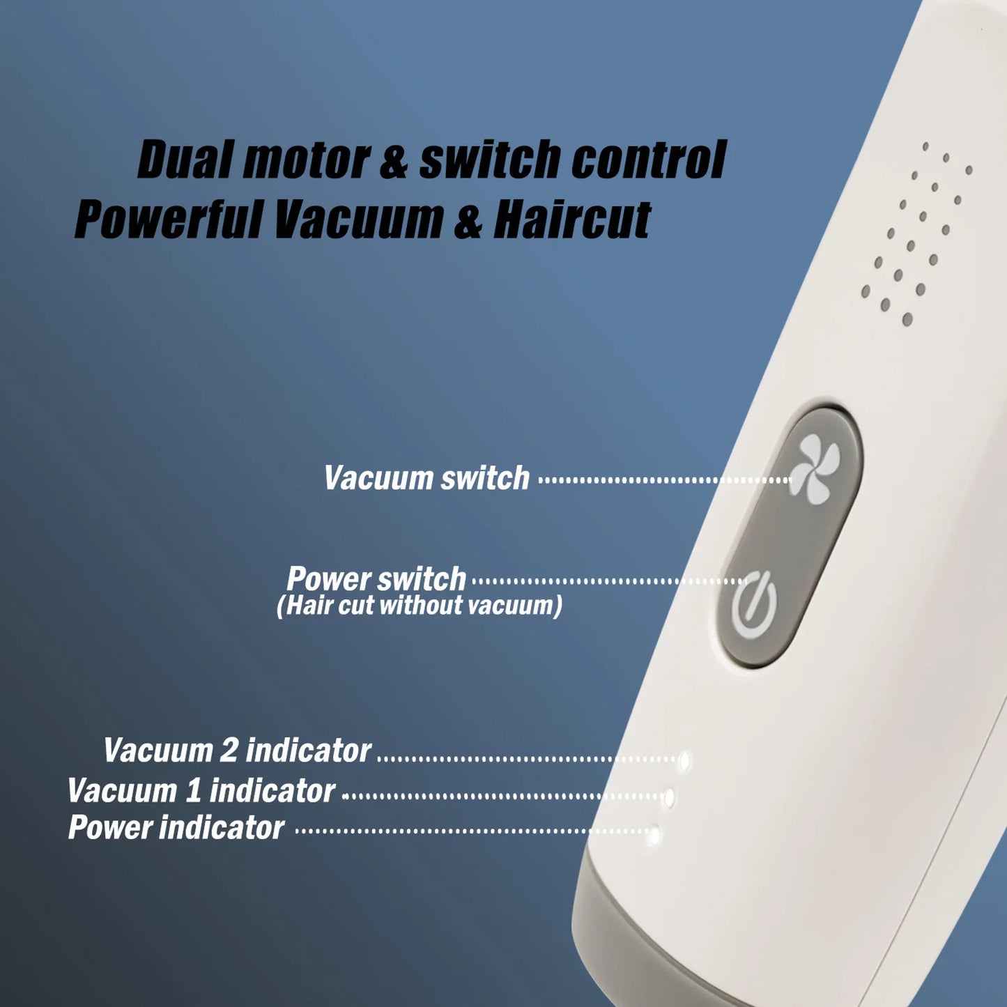 Haircut Kit Cordless Vacuum Hair Clipper Low Noise Waterproof Rechargeable Battery Haircut Hair Clipper for Boys Kids