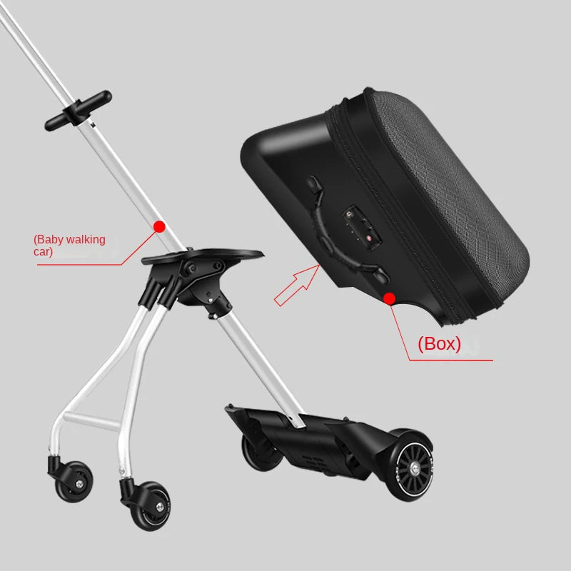 KO-KU Luggage Children's carrier can Sit and Ride with Guardrail TSA Lock Removable Trolley Case Expansion 7CM Boarding Suitcase