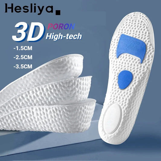 2PCS Height Increase Insoles for Shoes Invisible Shoes Sole EVA  Arch Support Orthopedic  Cushion Elevated Foot Pad Cushion Men