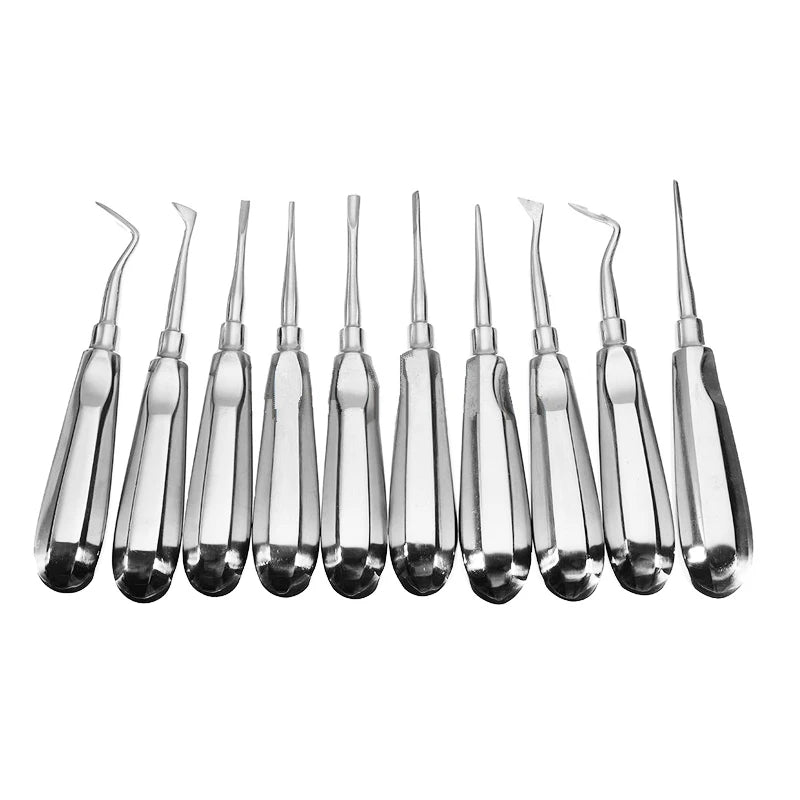 10pcs Dental Elevator Tooth Extracting Forceps Stainless Steel Root Lift Elevator Teeth Extraction dentistry tools