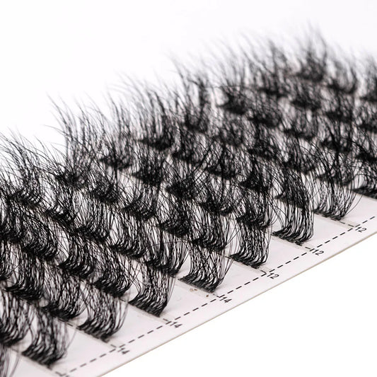 72 Clusters 5D DIY Cluster L type Curl Segmented Bundle Thick Eyelashes Extension Russian Volume Individual False Lashes Cilios