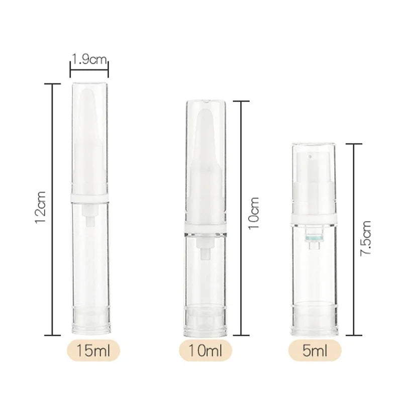 Liquid Foundation Travel Bottle 5/10/15ml Cosmetics Eye Cream Vacuum Bottle Travel Portable Refillable Bottles Wholesale