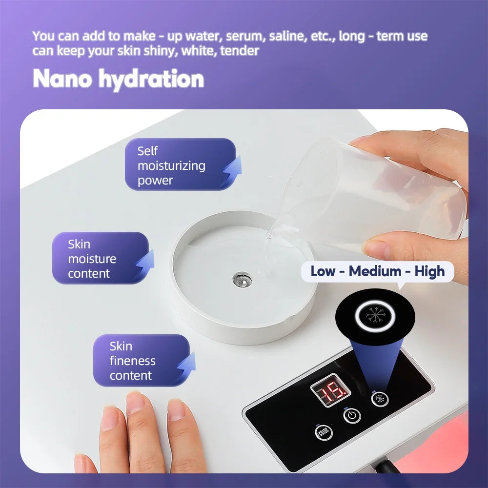 Foreverlily 7 Colors LED Photon Machine Skin Moisturizing Face Humidifier Nano Spray LED Facial Body SPA Mask Machine Skin Care