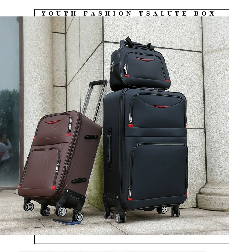 Large Capacity Suitcase Waterproof Oxford Cloth Carrier-28 inch Luggage Sets Trip Trolley Case Detachable wheels 20 24 inch