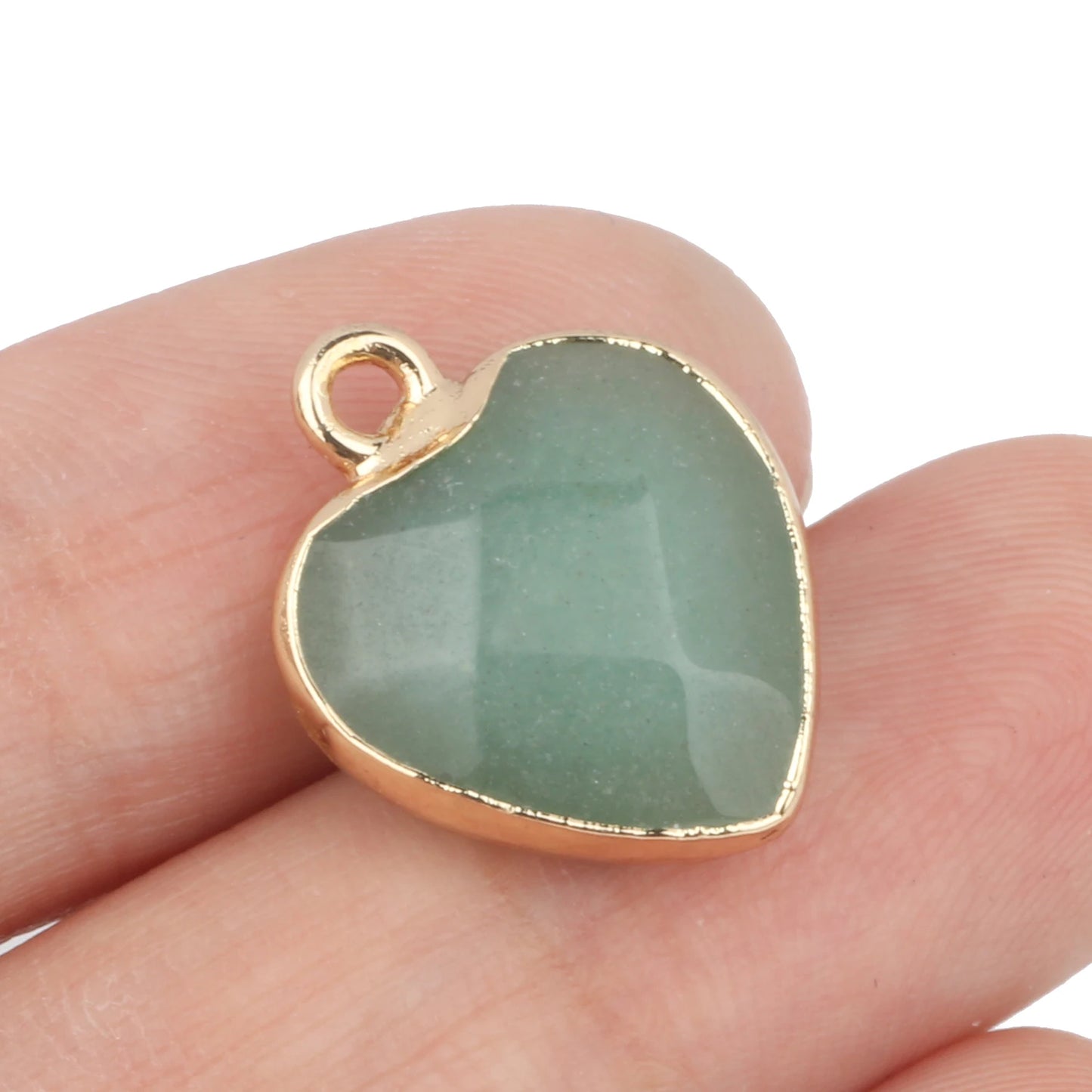 1pc Natural Green Aventurine Jades Pendant Gold Plated Multi Styles Charms Pendants for Necklace Women DIY Jewelry Accessories