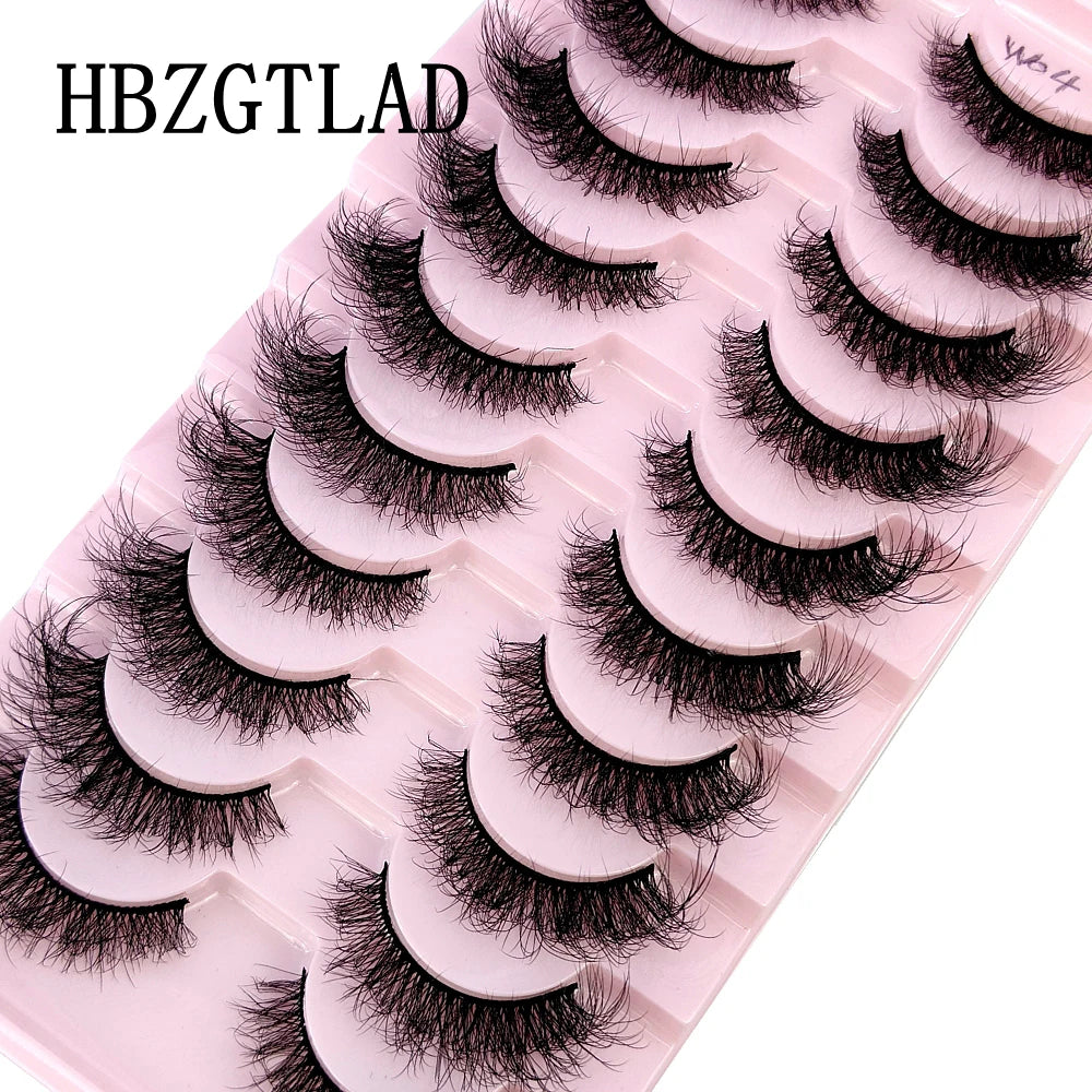 10 pairs 3D Mink Lashes Faux Mink Fluffy Fake Eyelash Soft Full Thick Wispy Eyelash Dramatic False Eyelashes Makeup Cilios