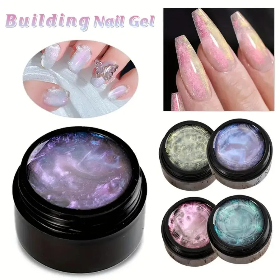 1 pcs  Nail art solid gel pinch gel  Aurora lridescent Non-Stick Hand Nail Extension Set -Carving Gel, Sculpture Gel, Hard Gel