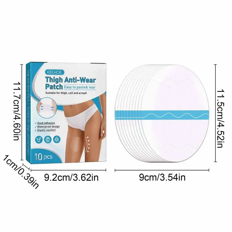 Anti Chafe Thigh Tape 10pcs Inner Thigh Anti-wear Patch Self Adhesive Thigh Lift Tape Multifunctional Thigh Bands Anti Wear