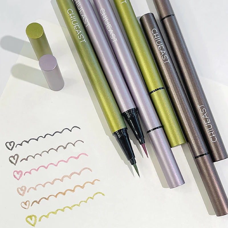 Green Liquid Eyeliner Pen Waterproof Long-lasting 6 Colors Smooth Eye Liner Pencil Not Easy To Smudge Eyes Makeup Cosmetic Tools