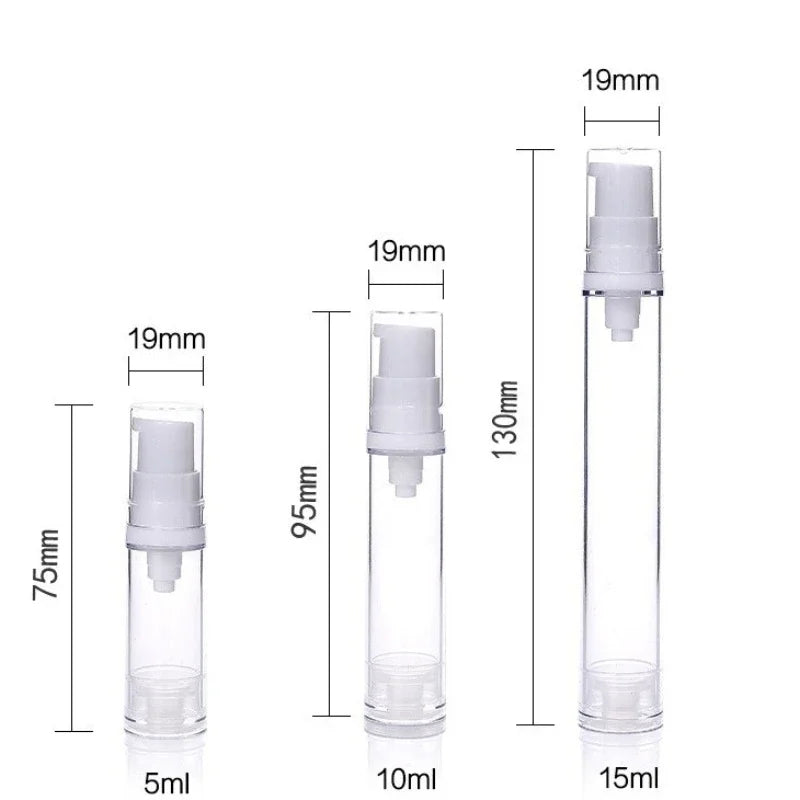 Liquid Foundation Travel Bottle 5/10/15ml Cosmetics Eye Cream Vacuum Bottle Travel Portable Refillable Bottles Wholesale