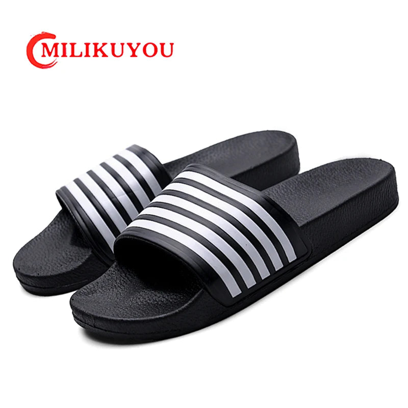 Slippers Men Women Summer High Quality Couples Chunky Soft Mules Slides Beach Shoe Flip Flops Casual Slipper Clogs Family Size